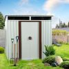 6ft x 5ft Outdoor Metal Storage Shed White