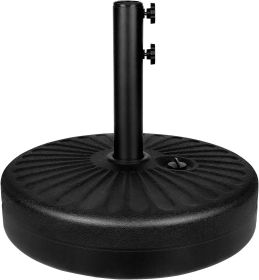 Simple Deluxe 20" Heavy Duty Patio Market Umbrella Stand with Steel Holder Water Filled for Outdoor, Lawn, Garden, 20inch, Round Base