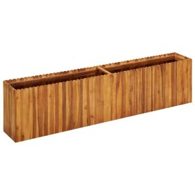 Garden Raised Bed 78.7"x11.8"x19.6" Solid Acacia Wood