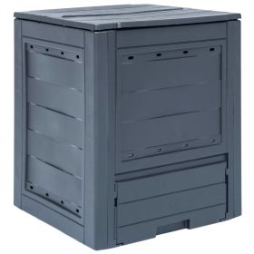 Garden Composter Gray 23.6"x23.6"x28.7" 68.7 gal