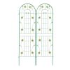 2 Pack Metal Garden Trellis 71" x 19.7" Rustproof Trellis for Climbing Plants Outdoor Flower Support Green