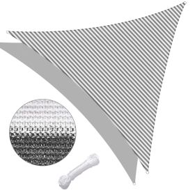 28' x 28' x 28' Triangle Sun Shade Sail/ Gray+White