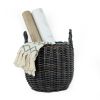 3-Pack Wicker Multi-purposes Basket with Handle - Planter Basket - Espresso