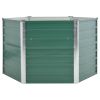 Garden Raised Bed Galvanized Steel 50.8"x50.8"x30.3" Green