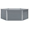 Raised Garden Bed 50.8"x50.8"x18.1" Galvanized Steel Gray