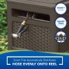 225 ft. Smart Trak Wicker Garden Hose Reel Guide and Hideaway, Java Brown