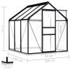 Greenhouse with Base Frame Anthracite Aluminum 38.9 ft¬≤