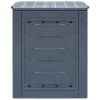 Garden Composter Gray 23.6"x23.6"x28.7" 68.7 gal