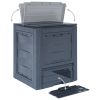 Garden Composter Gray 23.6"x23.6"x28.7" 68.7 gal