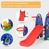 3-in-1 Junior Children Freestanding Design Climber Slide Swing Seat Basketball Hoop