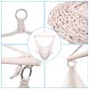 2pcs Indoor Outdoor Garden Cotton Hanging Rope Air/Sky Chair Swing Beige Hammocks  YJ