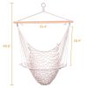 2pcs Indoor Outdoor Garden Cotton Hanging Rope Air/Sky Chair Swing Beige Hammocks  YJ