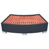 Spa Step Poly Rattan 36.2"x17.7"x9.8" Black