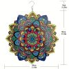 1pc 3D Hanging Wind Spinner Outdoor Decor For Garden Wind Chimes Metal Yard Spinners 3D Stainless Steel Spinner Gifts Mandala 3D Spinner With 360¬∞ Ro