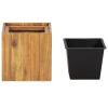 Garden Raised Bed Pot 9.6"x9.6"x9.8" Solid Acacia Wood