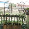 4 Pack Metal Garden Trellis 71" x 19.7" Rustproof Trellis for Climbing Plants Outdoor Flower Support Black