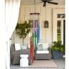 1pc Outdoor Wind Chimes With 12 Colored Aluminum Tubes And Hooks, Decorated With Commemorative Wind Chimes For Families, Courtyards, Gardens, And Outd