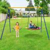 660 LBS Extra-Large A-Shaped Swing Stand with Anti-Slip Footpads