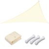 7' x 7' x 7' Triangle Sun Shade Sail/ Rice White