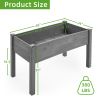 Raised Garden Bed with Legs, Elevated Wooden Planter Box for Outdoor Plants