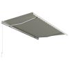 Manual Retractable Awning 157.5"x118.1" Cream