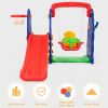 3-in-1 Junior Children Freestanding Design Climber Slide Swing Seat Basketball Hoop