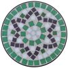 Mosaic Side Table Plant Table Green White