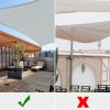 16'x12' Rectangle Sun Shade Sail/Gray