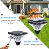 Landscape Solar Post Light, Outdoor Patio Solar Lamp with Remote Control, LED Light Decor for Garden Deck Street, Weatherproof