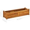 Garden Raised Bed Acacia Wood 39.4"x11.8"x9.8"