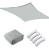 16'x12' Rectangle Sun Shade Sail/Gray