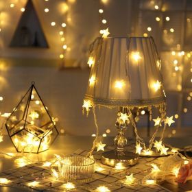 Room layout led lantern flashing string lights starry (Option: Warm white-3M20-Battery)