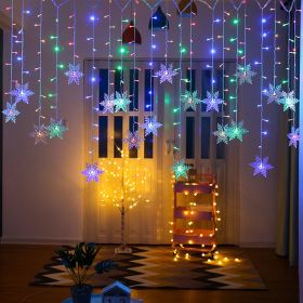 LED ice bar lamp snowflake hanging (Option: Colour-3.5m-UK 220V)