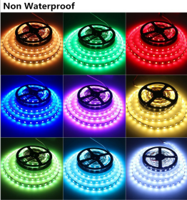 LED Light Strips Highlight 60 Light Beads Epoxy Waterproof Soft Strips (Option: IP65 white-5m)