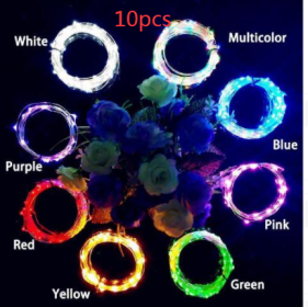 Wine Bottle Lights String 2M 20leds Christmas Decorations Copper Wire String Led Garland Lights Decor Wedding Festival Party (Option: 10pcs Colour-2m-20light)