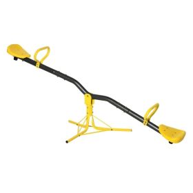 Outdoor Play 3-7 Years Old Kids 360-Degree Swivel Children Seesaw (Color: Yellow, type: Outdoor Seesaw)