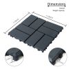 Plastic Interlocking Deck Tiles,44 Pack Patio Deck Tiles,11.8"x11.8" Square Waterproof Outdoor All Weather Use, Patio Decking Tiles for Poolside Balco