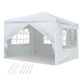 3*3m Gazebo/Wedding Tent w/4 Side Wall (Color: As Picture)