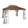 13x10 Outdoor Patio Gazebo Canopy Tent With Ventilated Double Roof And Mosquito net(Detachable Mesh Screen On All Sides),Suitable for Lawn, Garden, Ba