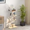 6-Tier 9 Potted Metal Plant Stand Holder Display Shelf with Hook