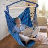 Hammock Hanging Chair Canvas Porch Patio Swing Seat Portable Camping Rope Seat