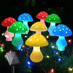 Solar Mushroom Light; Multi-Color Changing LED Outdoor Flowers Garden Courtyard Yard Patio Outside Christmas Holiday Decor (size: Solar 12Lights)